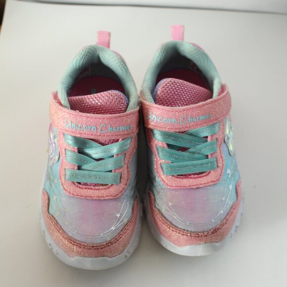 Skechers Size 7 Light Up Unicorn Design Runners - Picture 2 of 4